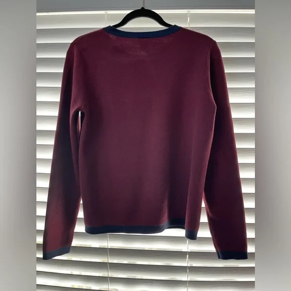 ANN TAYLOR, gold zipper front, cardigan. - Picture 12 of 12